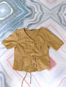 Stylish Textured Button-Up Top