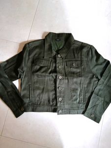Stylish Green Cropped Jacket