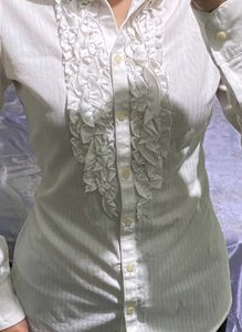 Classic White Ruffle Shirt