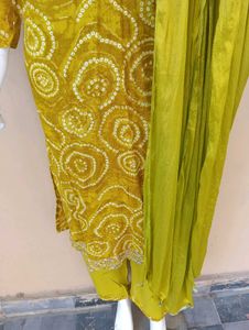 Elegant Mustard Kurta Set with Dupatta