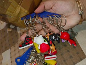 Cute Cartoon Character Keychain Set