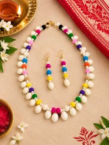 Boho Chic Beaded Necklace & Earring Set