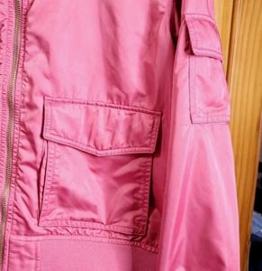 GAP Pink Bomber Satin Jacket