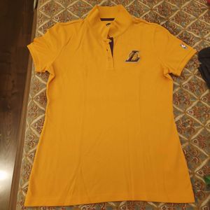 mango yellow NBA Los Angeles Graphic Tee