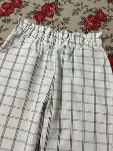 formal Grid white Pants