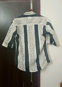 Patterned Button-Down Shirt