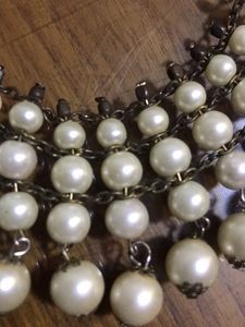 Pearl Drop Oxidised Necklace