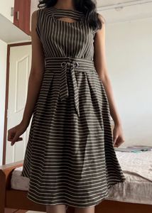 striped y2k midi dress