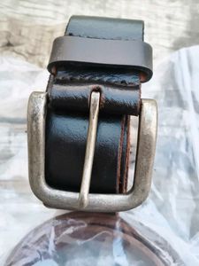Classic Black Leather Belt