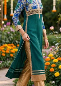 Elegant Emerald Kurta Set