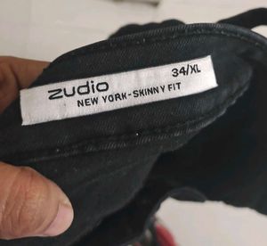 Zudio Black Skinny Fit Jeans