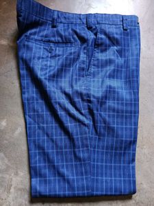 New Blue Black Check Formal Trouser 34inch