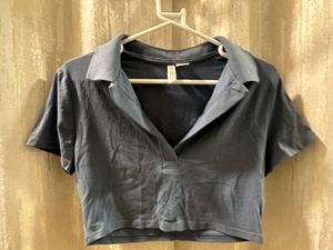 H&M Basic Cropped Polo Tee