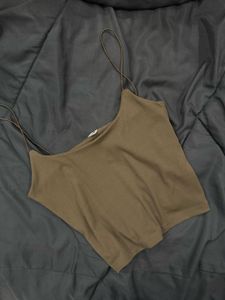 Brown cropped top