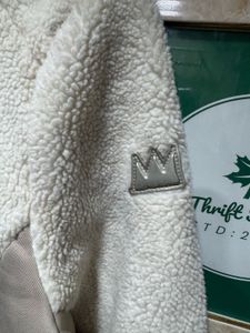Jean Michel Basquait Long Sherpa Fleeced Jacket