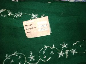 Elegant Green Embroidered Saree