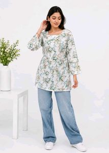 Floral Print Kurta Top