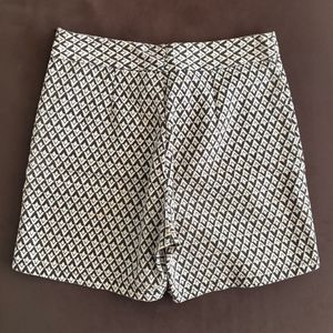 Chic Geometric Print Skirt Shorts
