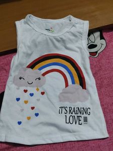 Girls Rainbow Love Sleeveless Top