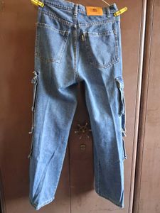 Stylish Blue Cargo Jeans