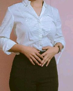 Chic White Button-Up Shirt