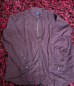 PLUS SIZE Men's Brown formal Shirt
