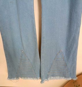 Light Wash Denim Bell Bottom Pants