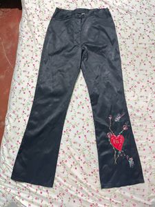 Embroidered Flare Pants
