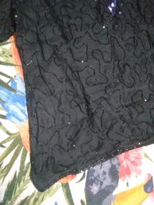 Vintage Black Embellished Top
