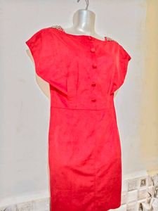 Chic Red Button-Up Mini Dress