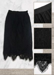 Elegant Black Lace Skirt