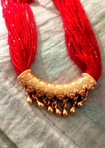 Stunning Red Beaded Necklace