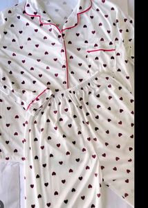 Heart Print Pajama Set