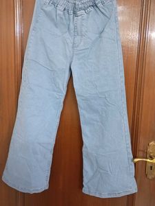 Light Wash Wide Leg Denim Pants