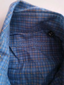 Men's Blue Plaid Button-Down Shirt(new)
