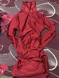 Chic Red Bodycon Mini Dress