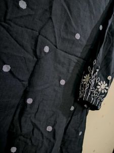 Black Polka Dots Kurta 🖤