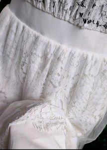 Imported|Elegant White Lace|Mesh|Net Dress