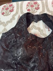 Sparkling Black Sequin Blouse size 36-40