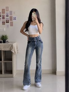 Vintage Wash Flare Jeans