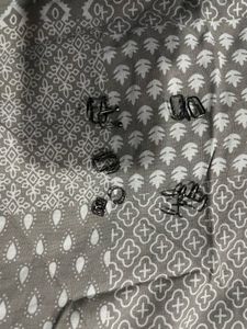 set of 6 black contemporary earcuffs