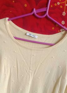 Cream Textured Knit Korean top 💖