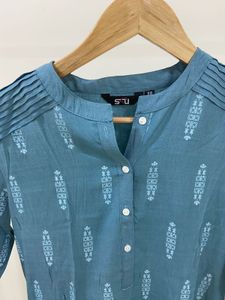 Office wear blue kurti #daily