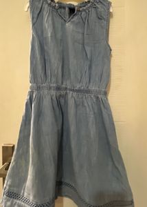 Brand New Gap Sleeveless Denim Dress For 6-8yr