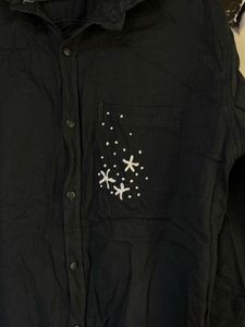 Black Embroidered Casual Shirt🫠🫶🏻
