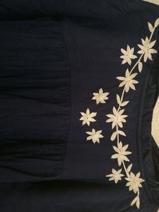 Navy Blue 3/4th Sleeves Top