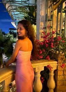 Stunning Ombre Strapless Maxi Dress