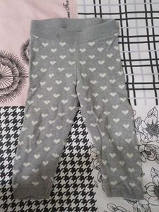 Unisex Heart Print Knit Leggings