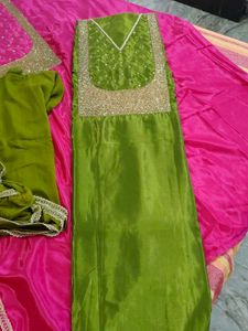 Green Kurta Set with Dupatta