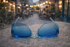Stylish Blue Gradient Aviator Sunglasses